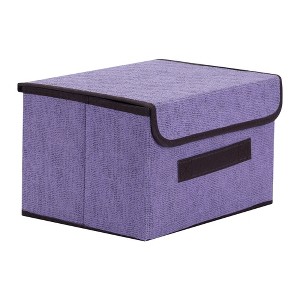 REGALWOVEN Collapsible Clothes Books Organizing Fabric Storage Bin with Lid and Handle 1Pc - 1 of 4