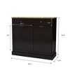 Sevobal Utility Storage Cabinets, Closed Cabinet with Doors and Internal Shelves for Living Room Kitchen Hallway, Black, 39.37"*13.78"*35.34" - 4 of 4