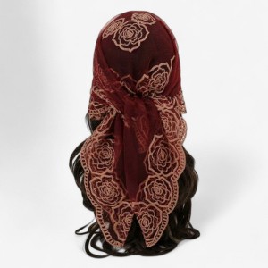 Anna-Kaci Women's Sheer Lace Neck Scarf with Embroidered Rose Floral Edging and Scalloped Trim Detail - 1 of 4