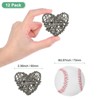 Unique Bargains Heart Shaped Wicker Rattan Decorative DIY Crafts Balls 2.4 Inch 12 Pcs - 2 of 4