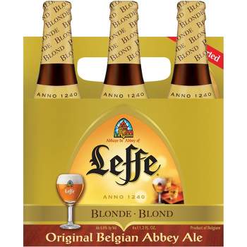 Leffe Blonde Original Belgian Abbey Ale Beer - 6pk/11 fl oz Bottles