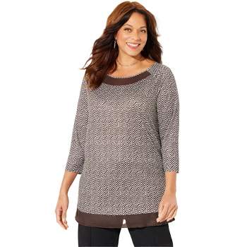 Catherines Women's Plus Size Stretch Tunic Duet