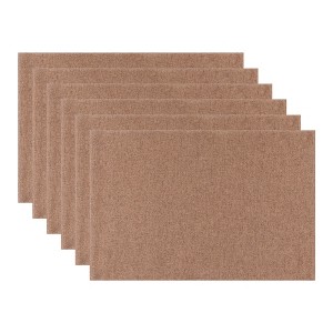 REGALWOVEN Polyester Heat Resistant Dining Placemats 18" x 12" 6 Pcs - 1 of 4