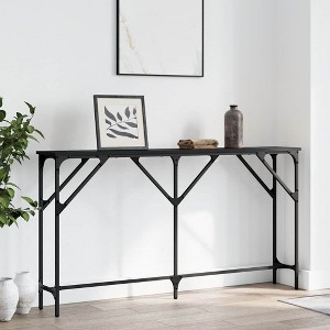 Clihome Entryway Console Table with Adjustable Feet, Industrial Design for Modern Living Room & Hallway - 1 of 4