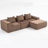 Corduroy Modular L-Shaped Sectional Sofa with Corner Design - 2 of 4