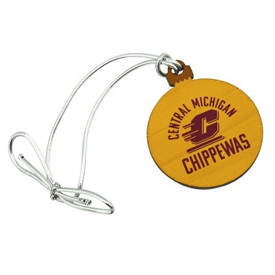 Central Michigan University Chippewas Mini Small Tiny Wood Christmas Tree Holiday Ornament