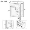 Mshliw Compact 24" Freestanding Bathroom Cabinet with Ceramic Basin, Soft-Close Hinges, Storage Drawers & Door Racks - 4 of 4