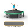 Vynxaria 12FT Recreational Kids Trampoline with Safety Enclosure Net & Ladder, Outdoor Recreational Trampolines - 3 of 4