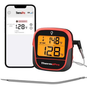 Thermopro Tp902w 350ft Wireless Meat Thermometer Digital With Dual Probe,  Smart Bluetooth Meat Thermometer For Cooking Grilling And Smoking In :  Target