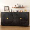 Vlsrka Sideboard with Adjustable Shelving,Black - 3 of 4