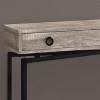 Monarch Specialties Accent Table Console Entryway Narrow Sofa Storage Drawer Living Room Bedroom Beige Laminate Black Metal Contemporary Modern - 3 of 4