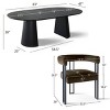 7 Piece Dining Set for 7,Extendable Wood Dining Table with 6 Upholstered Velvet Dining Chairs with Arm for Dining Room,Kitchen-Maison Boucle - 3 of 4