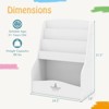 Costway Kids Bookshelf 4-Tier Wooden Bookcase Toy Storage Organizer Montessori Bookshelf - 3 of 4
