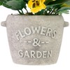 Northlight Pansy Artificial Floral Arrangement in "Flowers & Garden" Pot - 7" - Yellow - 4 of 4
