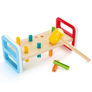 Hape: Rainbow Pounder - Wooden Hammering Bench Toy, 18mo+ - 1 of 4