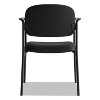 HON VL616 Stacking Guest Chair with Arms, Fabric Upholstery, 23.25" x 21" x 32.75", Black Seat, Black Back, Black Base - 3 of 4