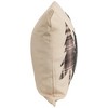 Northlight Pine Tree Silhouettes Christmas Throw Pillow - 15" - Tan - 3 of 4