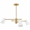 Lark Birdie 3 - Light Chandelier in  Lacquered Brass/Matte White - 3 of 4