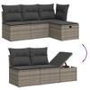 vidaXL 6 Piece Patio Sofa Set with Cushions Poly Rattan - 3 of 4