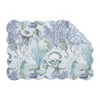 C&F Home 13" x 19" Shoreline Waters Cotton Placemats, Set of 6 - Nautical Seahorse & Coral - 2 of 4
