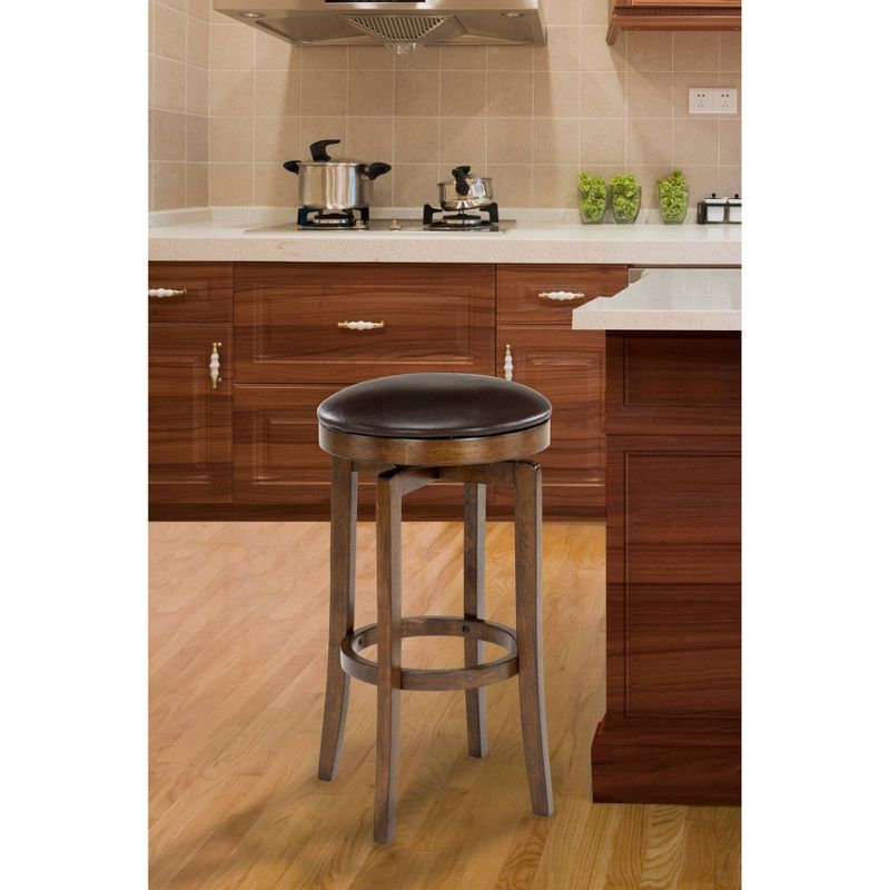 31&#34; Brendan Backless Hardwood Counter Height Barstool Brown/Cherry - Hillsdale Furniture, 4 of 10
