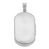 Black Bow Jewelry Sterling Silver 30mm Footprints Rectangular Locket - 3 of 4