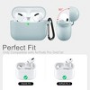 BONGEEK AirPods Pro Case Cover,Soft Silicone Protective Cases Cover Skin for Apple AirPod Pro 2 Charging Case Keychain Front LED Visible,Turquoise - 3 of 4