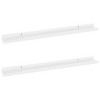vidaXL Wall Shelf Set of 2 High gloss white MDF 31.5x3.5x1.2 in - 2 of 4