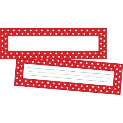 Barker Creek Red & White Dots Name Plate / Bulletin Board Sign Set 72/Set BC3803