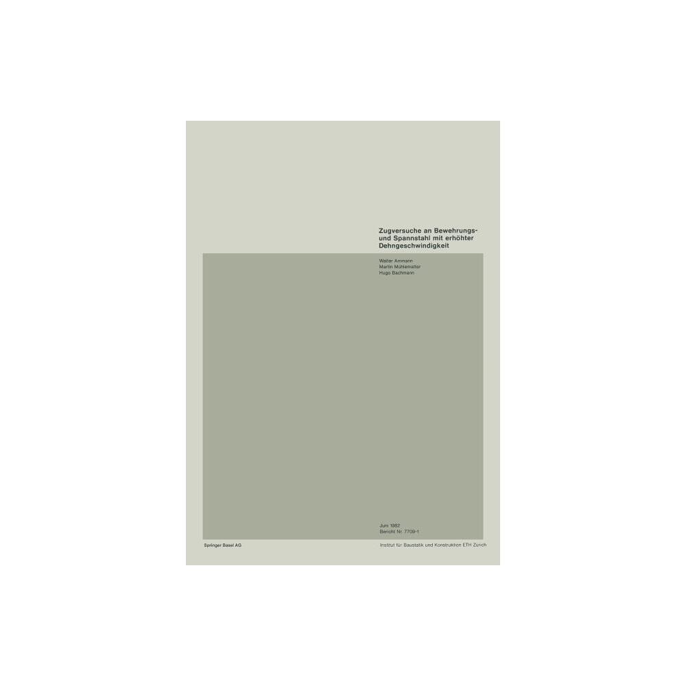 ISBN 9783764313692 product image for Zugversuche an Bewehrungs- Und Spannstahl Mit Erhöhter Dehngeschwindigkeit - (In | upcitemdb.com