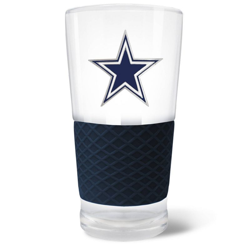 NFL Dallas Cowboys 22oz Pilsner Glass with Silicone Grip, 1 of 2