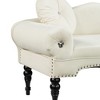 54in Width Modern Velvet Upholstered Loveseat Sofa Accent Bedside Entryway Bench Small Sofa 2 Seater Couch Settee for Living Room Bedroom - 4 of 4