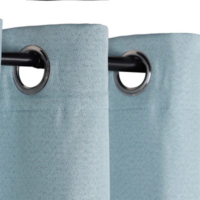 Teal Linen Blackout Window Panel Curtains, 42" x 96"