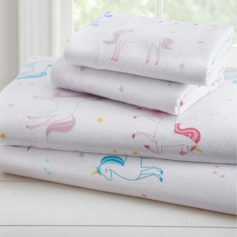 Target unicorn sale flannel sheets