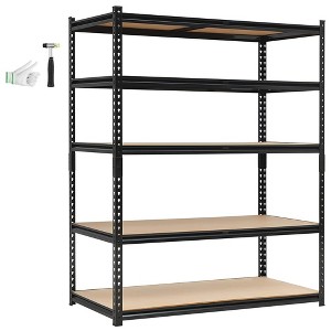 5 Tier Adjustable Utiliy Shelves, 2000 Lbs Heavy Duty Metal Garage Shelves Units,Storage Shelves, Freestanding Shelving Units - 1 of 1