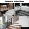 2 Pack Outdoor Stair Railing, 2-3 Steps Handrail for Outdoor Steps, Transitional Hand Rails, Metal Handrails with Installation Kit, Porch Railing Kit - 4 of 4