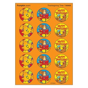 Trend Enterprises Trend Thanksgiving Time - Pumpkin Stinky Stickers Large Round 60 ct. (T-83403) - 1 of 3