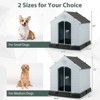 Costway Enduring Waterproof Plastic Dog House Puppy Shelter w/Sloping Roofs Indoor Outdoor Dog House - 3 of 4