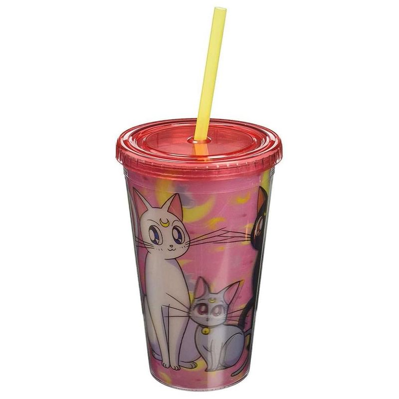 Just Funky Sailor Moon "Kitties" Lenticular 16oz Carnival Cup, 1 of 2
