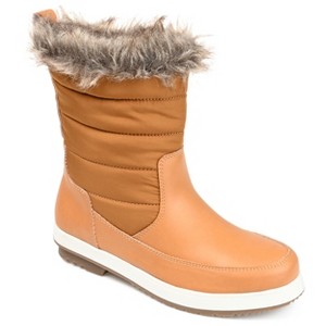 Journee Collection Womens Marie Tru Comfort Foam Block Heel Winter Boots Tan 8.5 - 1 of 4