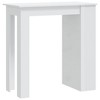 vidaXL Bar Table with Storage Rack High Gloss White 40.2"x19.7"x40.7" - 2 of 4