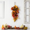 Nearly Natural 35” Autumn Maple Leaf and Berries Fall Teardrop - image 4 of 4