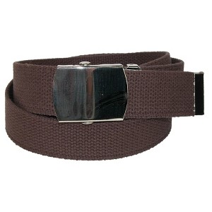 CTM Big & Tall Cotton Adjustable Belt with Nickel Buckle - 1 of 4