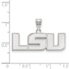 Black Bow Jewelry 10k White Gold Louisiana State Fighting Tigers NCAA Medium Pendant - 2 of 3