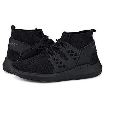 Members Only Men's Knit Sock Mono Fashion Sneaker - Black - 12 : Target