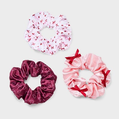 Valentine's Day Bow and "XO" Hair Twister Set 3pc - Red/Pink/White