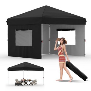 Pop Up Canopy - Easy Up Camping Tent with One Roller Bag, 3 Adjustable Height, 4 Weight Bags for Deck, Garden, Sports, Beach, Party - 1 of 4