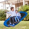 Tangkula 60" Flying Saucer Tree Swing Set Outdoor Oval Swing Adjustable Hanging Ropes for Kids Colorful/Blue/Green/Purple - 2 of 4