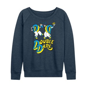Women's - Double Dare - Official Double Dare Merchandise Lightweight French Terry Wide Neck Long Sleeve Shirt - 1 of 4
