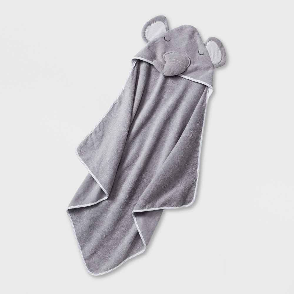 Baby's Elephant Hooded Towel - Cloud Island Gray